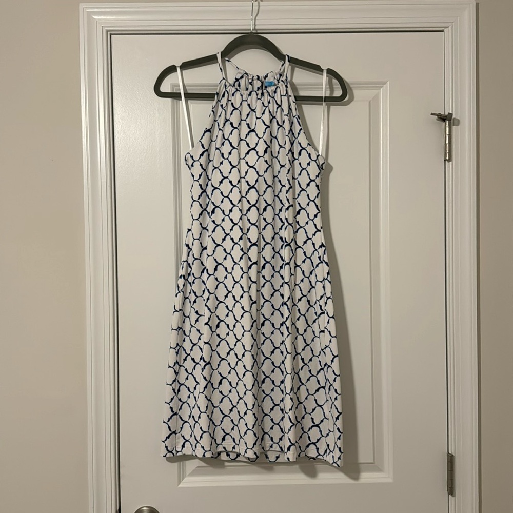 J. McLaughlin Blue & White Print Dress